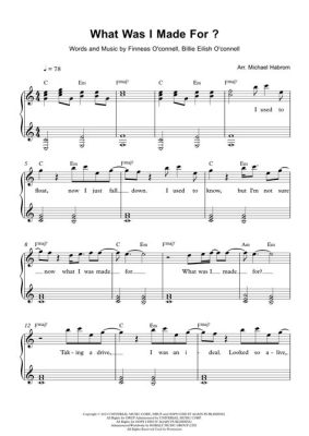 what was i made for piano sheet music did you know that every piece of music has a story to tell?